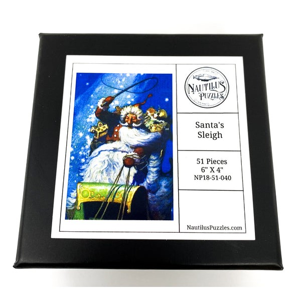 Santa's Sleigh (51 Pieces) Mini Wooden Christmas Puzzle UK