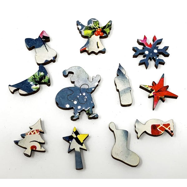 Mr. & Mrs. Snowman (50 Piece Mini Christmas Wooden Jigsaw Puzzle) UK