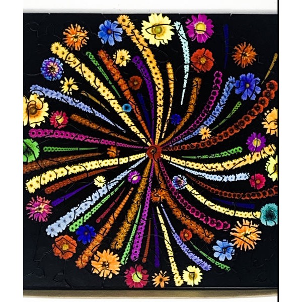 Flower Fireworks (50 Piece Mini Wooden Jigsaw Puzzle) UK