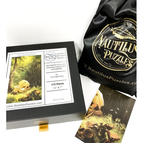 The Painter in a Forest Clearing (171 Piece Wooden Jigsaw Puzzle) UK