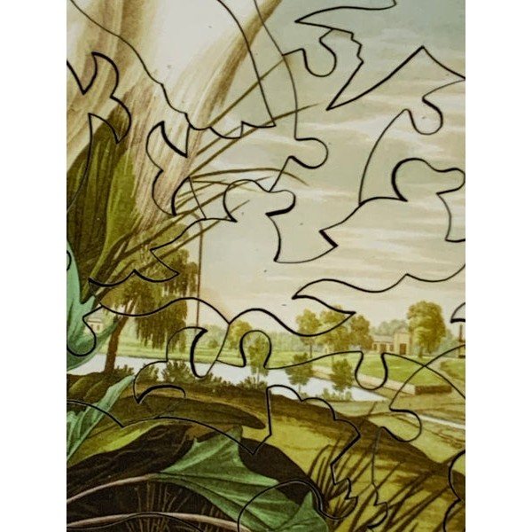 Snowy Heron (50 Pieces) Mini Wooden Puzzle UK