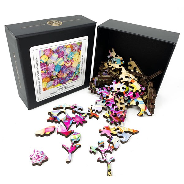 Easter Eggs (60 Piece Mini Wooden Jigsaw Puzzle) UK