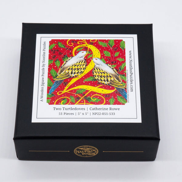 Two Turtle Doves (51 Piece Mini Wooden Jigsaw Puzzle) UK