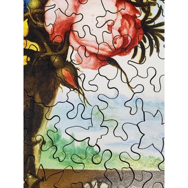 Bouquet of Flowers by Ambrosius Bosschaert (220 Piece Wooden Jigsaw Puzzle) UK