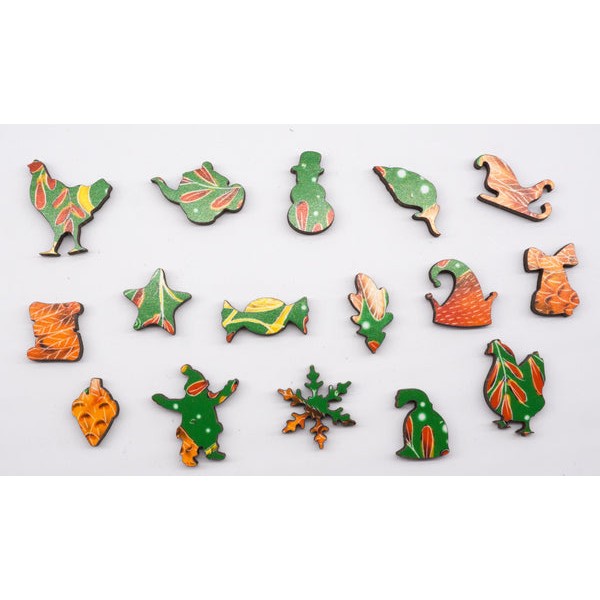 Three French Hens (50 Piece Mini Wooden Jigsaw Puzzle) UK