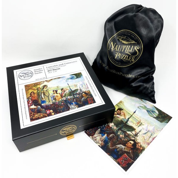 Lancelot and Guinevere by Herbert James Draper (437 Piece Wooden Jigsaw Puzzle) UK