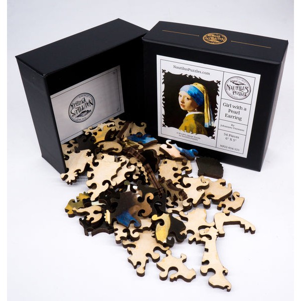 Girl With a Pearl Earring (54 Piece Mini Wooden Jigsaw Puzzle) UK