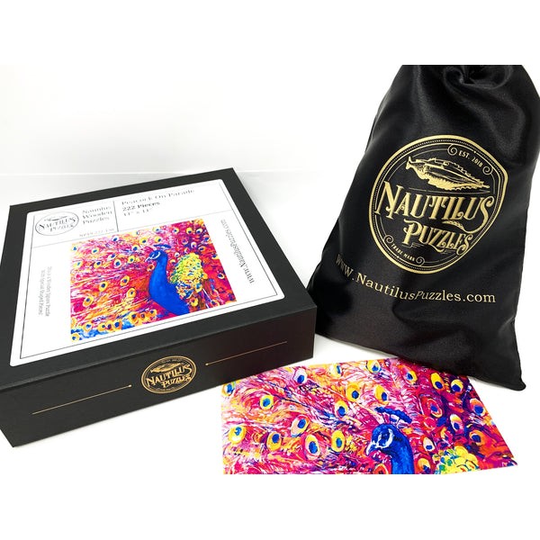Peacock on Parade - 222 Piece Wooden Jigsaw Puzzle UK