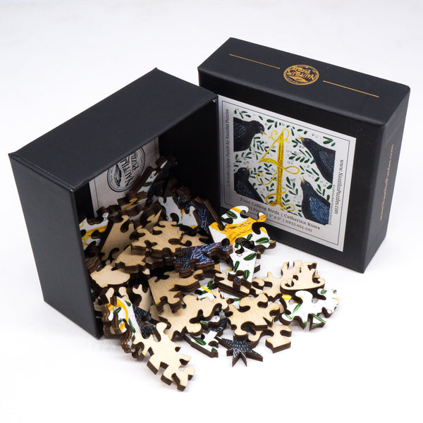 Four Calling Birds (51 Piece Mini Wooden Jigsaw Puzzle) UK