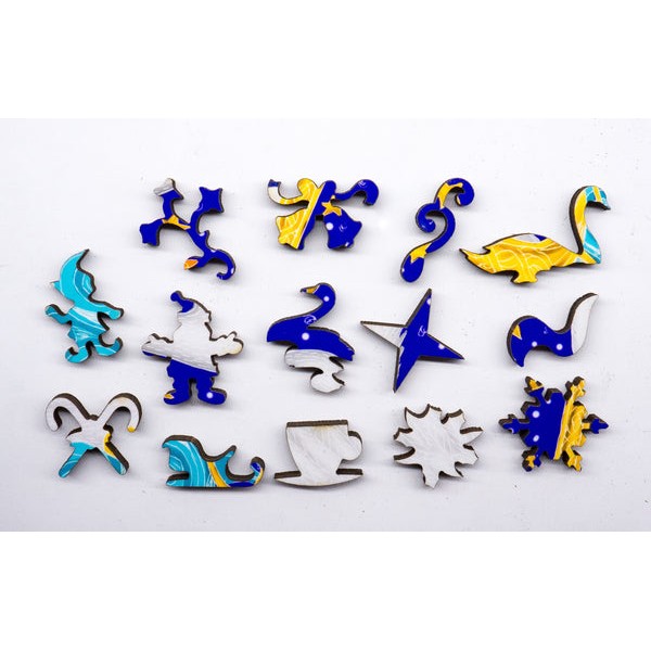 Seven Swans A-Swimming (50 Piece Mini Wooden Jigsaw Puzzle) UK