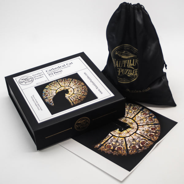 Cathedral Cat - 372 Piece Wooden Jigsaw Puzzle UK