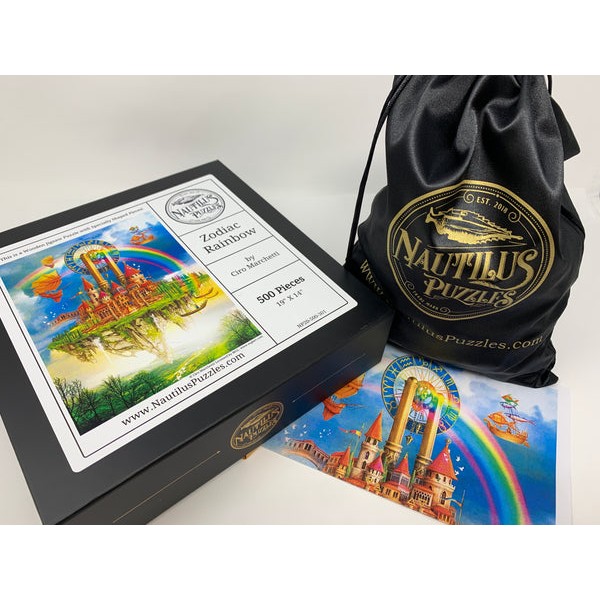 Zodiac Rainbow - 500 Piece Wooden Jigsaw Puzzle UK