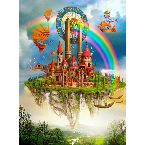 Zodiac Rainbow - 500 Piece Wooden Jigsaw Puzzle UK