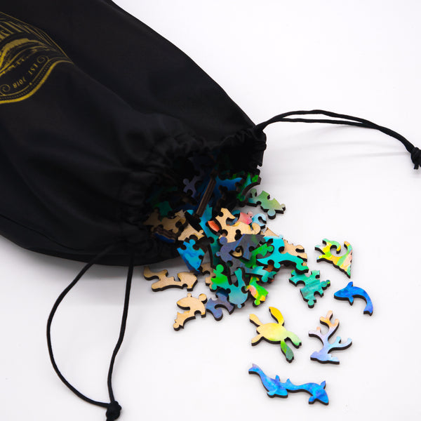 Parrot Fish and Bubbles - 345 Pieces. Wooden Jigsaw Puzzle. UK