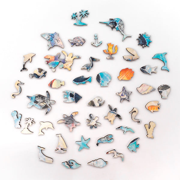 Green Turtle Hatchlings - 361 Piece Wooden Jigsaw Puzzle for Adults UK