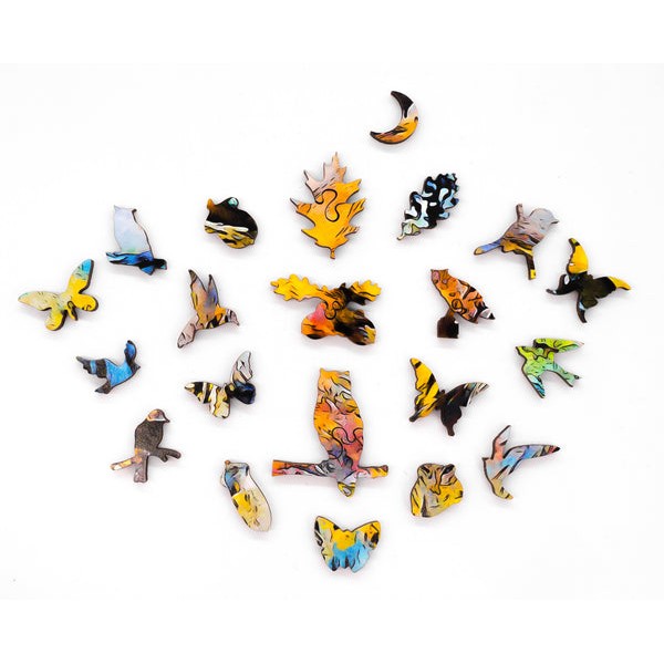 Whooo Goes There? - 141 Piece Wooden Jigsaw Puzzle UK