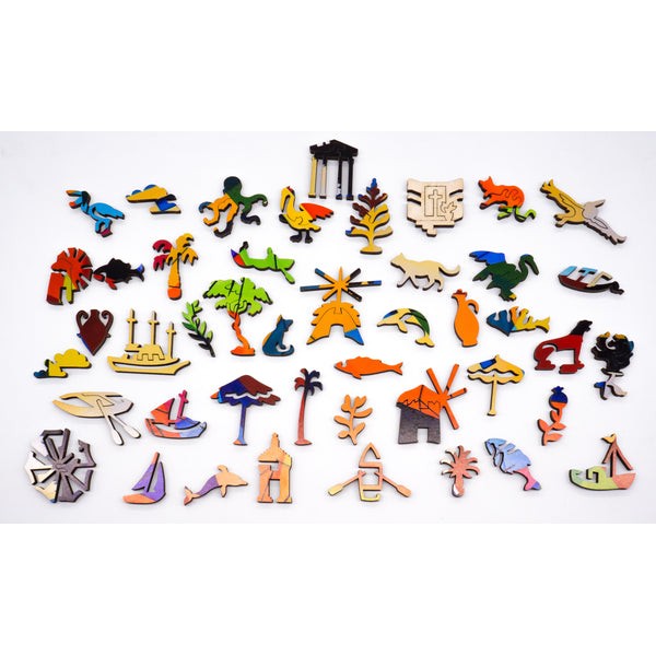 Windmills of Mykonos (498 Piece Wooden Jigsaw Puzzle) UK