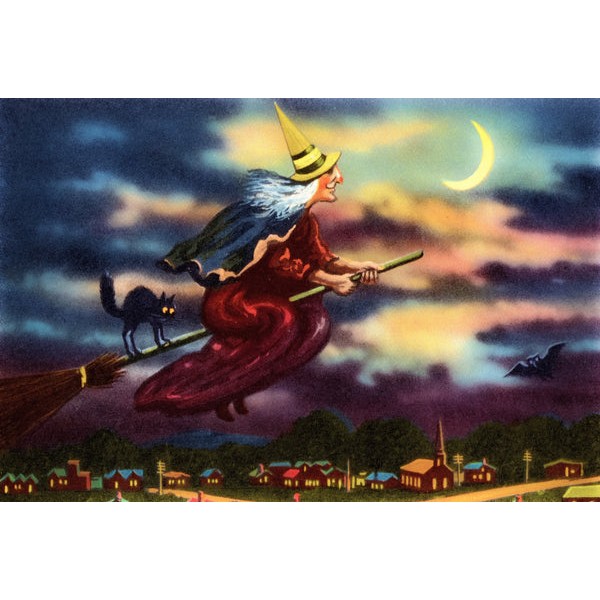 Ye Olde Salem Witch (50 Pieces) Mini Halloween Wooden Jigsaw Puzzle UK