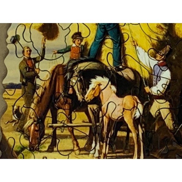 Harvest Scene (50 Piece Mini Autumn Wooden Jigsaw Puzzle) UK