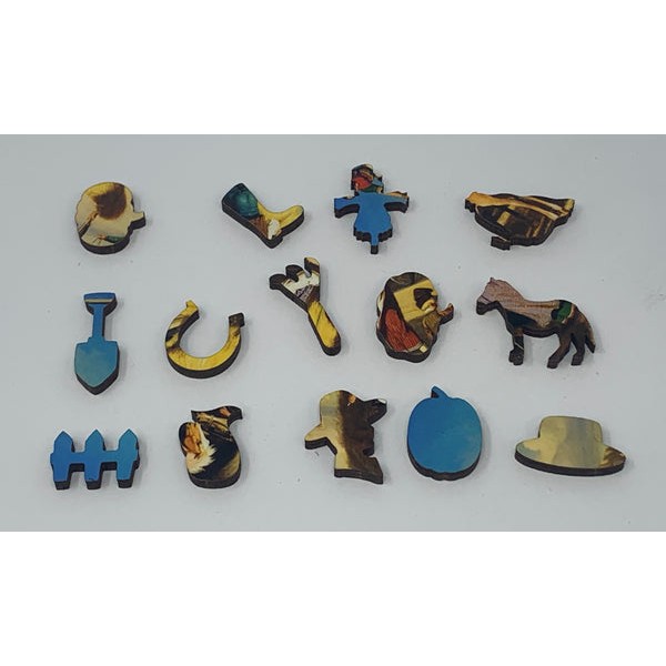 Harvest Scene (50 Piece Mini Autumn Wooden Jigsaw Puzzle) UK