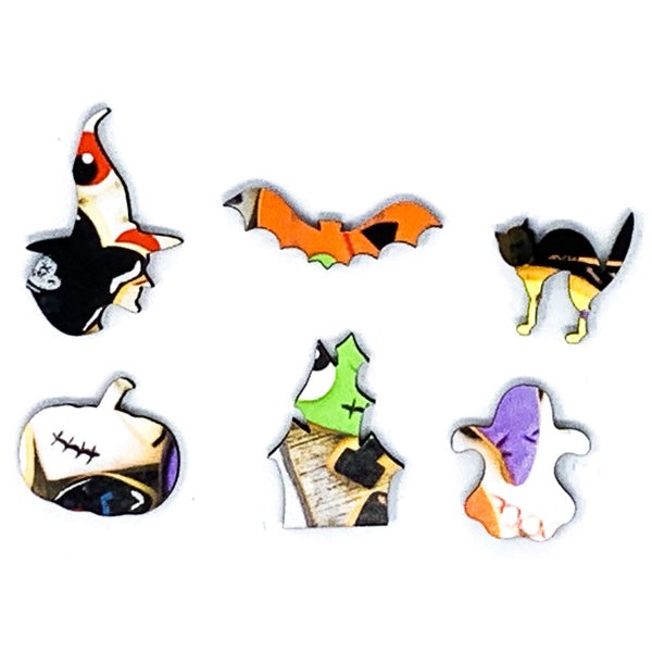 Creepy Cookies (50 Pieces) Mini Halloween Wooden Jigsaw Puzzle UK