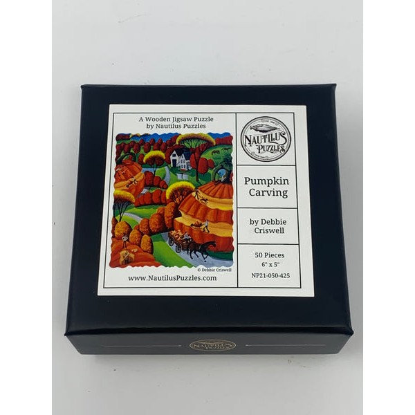 Pumpkin Carving (50 Piece MINI Autumn Wooden Jigsaw Puzzle) UK