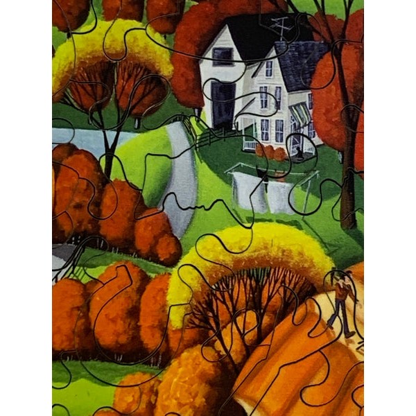 Pumpkin Carving (50 Piece MINI Autumn Wooden Jigsaw Puzzle) UK