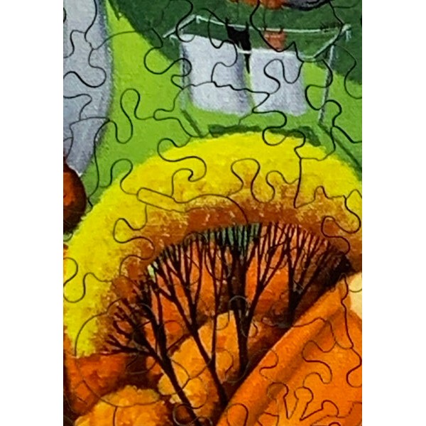 Pumpkin Carving (449 Piece Autumn Wooden Jigsaw Puzzle) UK