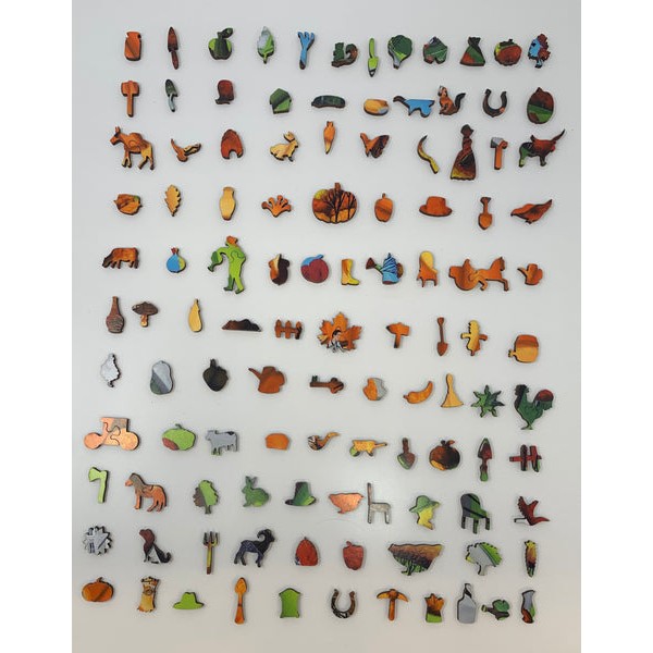 Pumpkin Carving (449 Piece Autumn Wooden Jigsaw Puzzle) UK