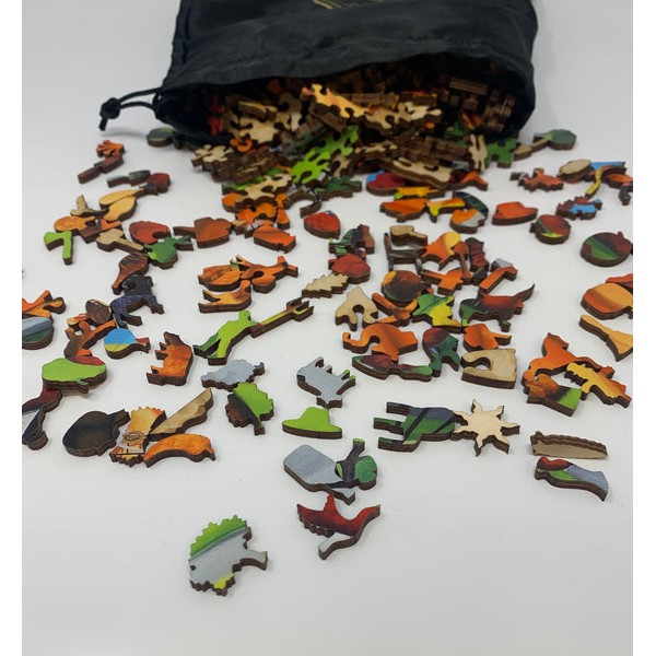 Pumpkin Carving (449 Piece Autumn Wooden Jigsaw Puzzle) UK