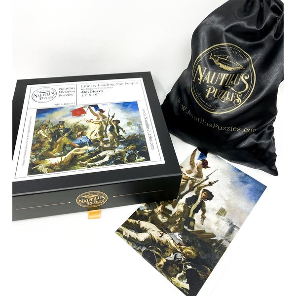 Liberty Leading The People (466 Pieces) by Eugene Delacroix, Wooden Jigsaw Puzzle UK