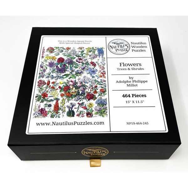 Flowers - Trees & Shrubs (464 Piece Wooden Jigsaw Puzzle) UK