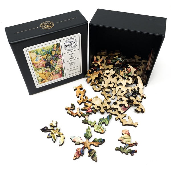 Birds & Insects (47 Pieces) Mini Wooden Puzzle UK