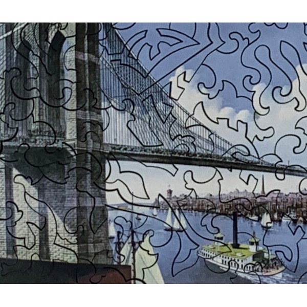 Brooklyn Bridge, 1886 (49 Piece Mini Wooden Jigsaw Puzzle) UK