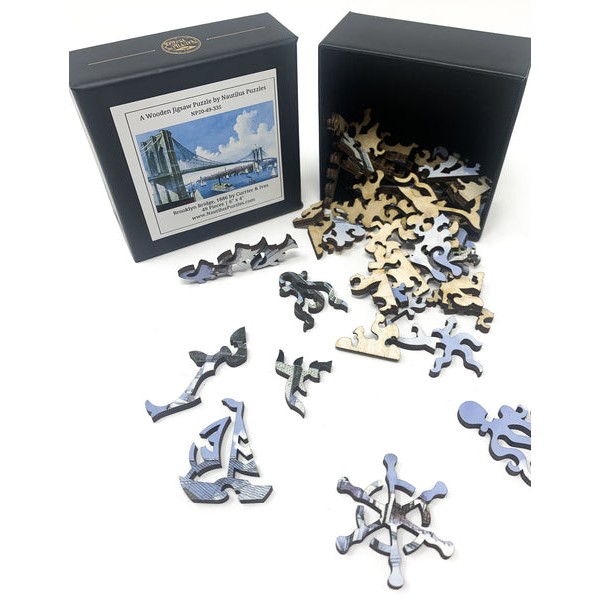 Brooklyn Bridge, 1886 (49 Piece Mini Wooden Jigsaw Puzzle) UK