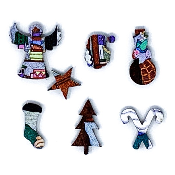 Santa Making Toys (51 Pieces) Mini Wooden Christmas Puzzle UK