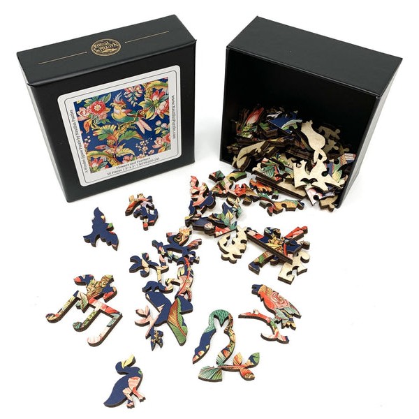 Flowers and Feathers (50 Piece Mini Wooden Jigsaw Puzzle) UK