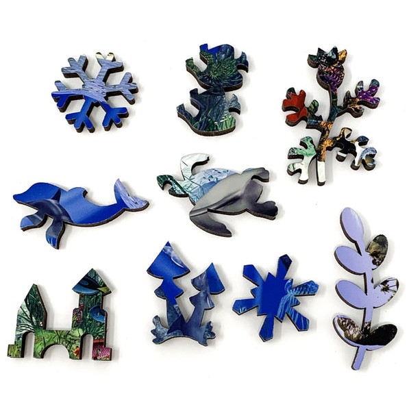 Dolphin Reef (49 Piece Mini Wooden Jigsaw Puzzle) UK