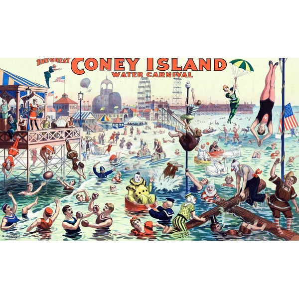 The Great Coney Island Water Carnival - 500 Piece Wooden Jigsaw Puzzle UK