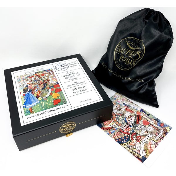 Alice in Wonderland "Off With Her Head!" (425 Piece Wooden Jigsaw Puzzle) UK