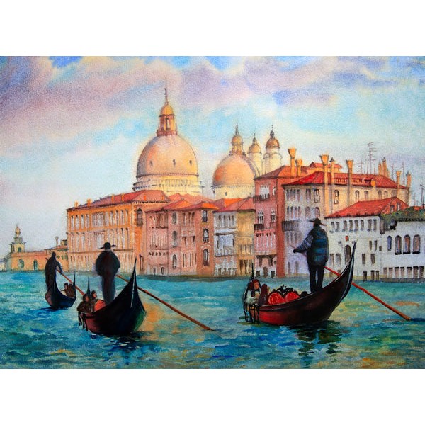 Venice - The Grand Canal and Basilica Santa Maria Della Salute, (300 Piece Wooden Jigsaw Puzzle) UK