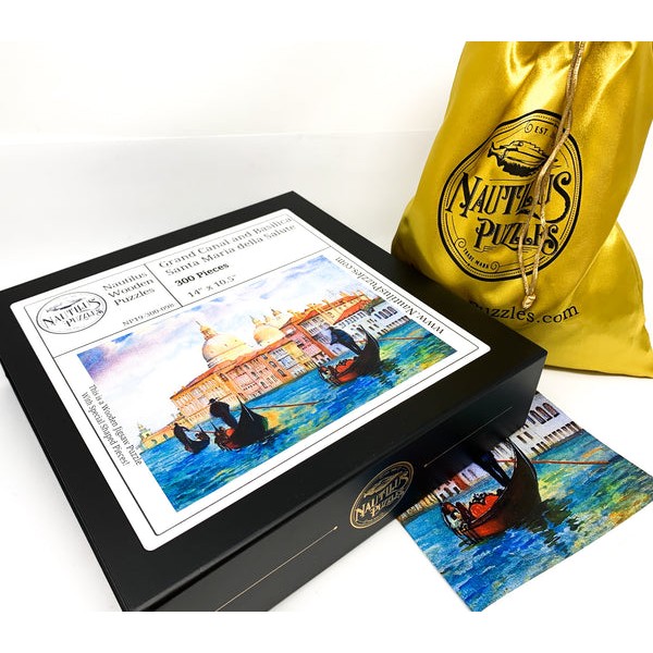 Venice - The Grand Canal and Basilica Santa Maria Della Salute, (300 Piece Wooden Jigsaw Puzzle) UK