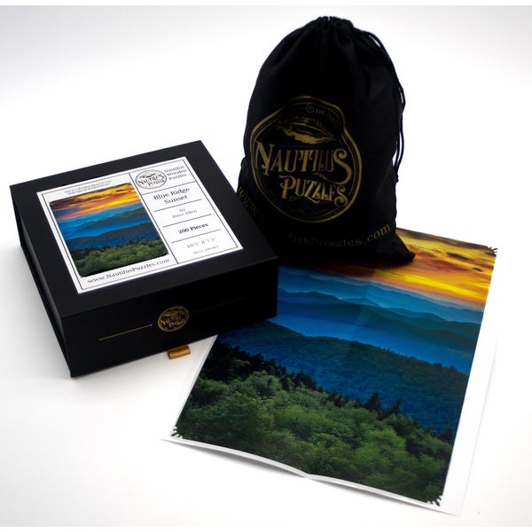Blue Ridge Sunset - 200 Piece Wooden Jigsaw Puzzle UK