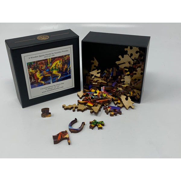 Carousel Horse - 50 Piece MINI Wooden Jigsaw Puzzle UK