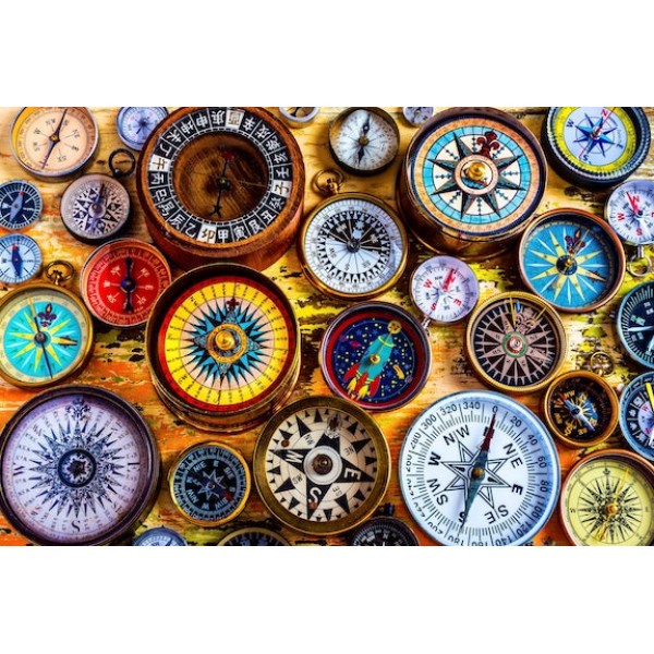 Compasses - 49 Piece MINI Wooden Jigsaw Puzzle UK