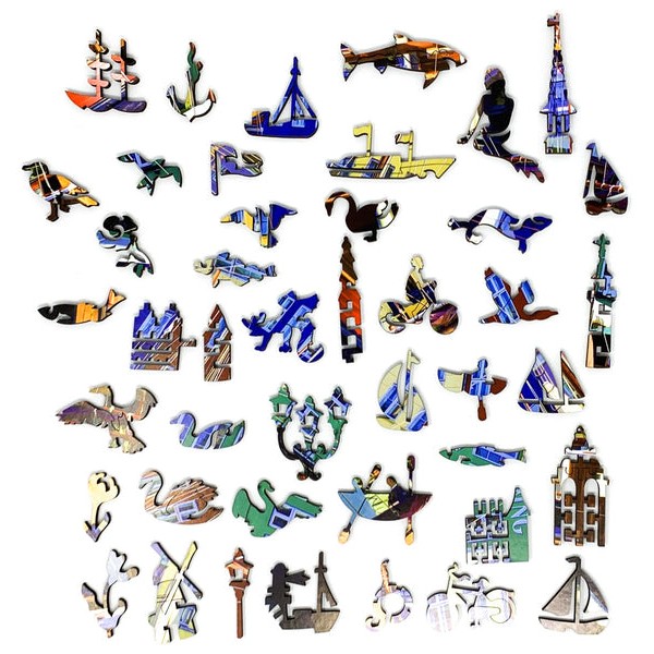 Nyhavn, Copenhagen (416 Piece Wooden Jigsaw Puzzle) UK