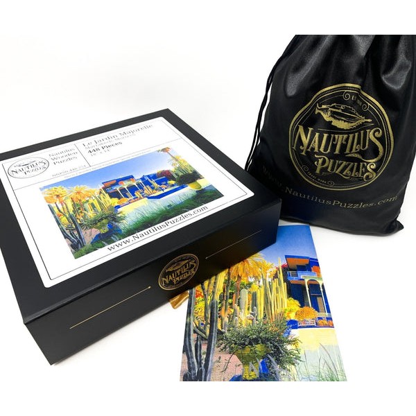 Le Jardin Majorelle, Marrakech, Morocco (448 Piece Wooden Jigsaw Puzzle) UK