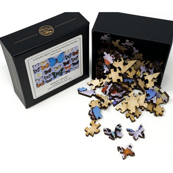 Butterfly Collection (77 Pieces) Mini Wooden Butterfly Puzzle UK