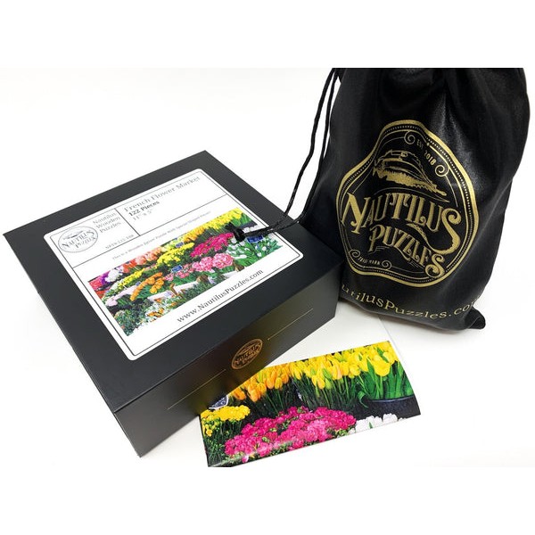 French Flower Market (122 Piece Wooden Jigsaw Puzzle) UK