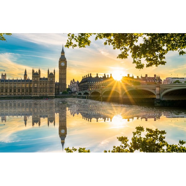Westminster Sunset, London (350 Piece Wooden Jigsaw Puzzle) UK
